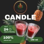 Set of 2 Pink Glass Jar Candles